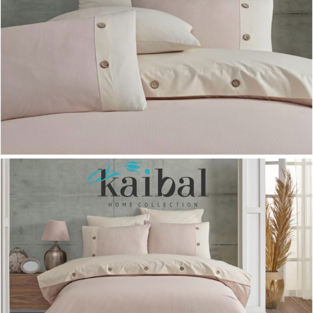 Baby pink (Solid) Queen Duvet cover set - Picture 3 of 7